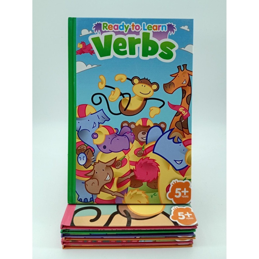 Ready to Learn Lot of 7 Children's Educational Books – Ages 5+ – Verbs, Maths